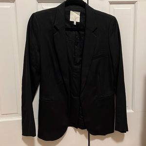 Joie Mehira Black Linen Blazer Size 6